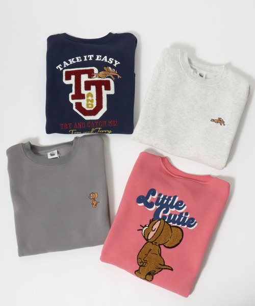 美品　ドゥロワー　定番スウェット　グレー　裏起毛　バックロゴ　サイズ2 日本製 トレーナー スウェット WARNER TOM＆JERRY（トムとジェリー