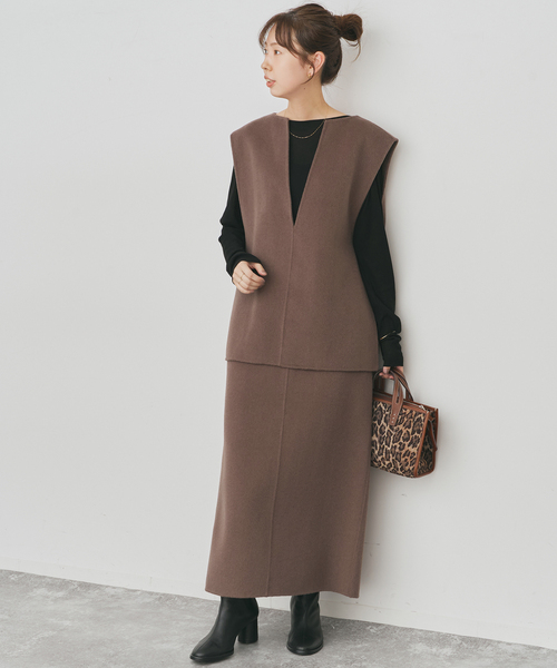 Spick＆Span（スピック アンド スパン） ベスト ジレ ダブルフェイスV