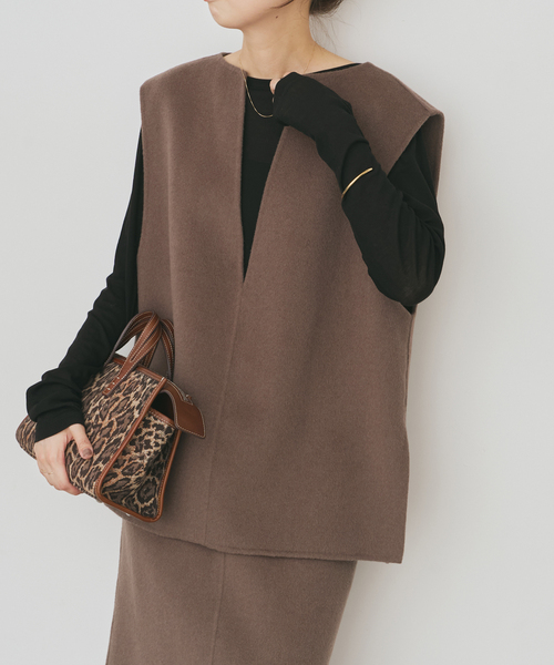 Spick＆Span（スピック アンド スパン） ベスト ジレ ダブルフェイスV