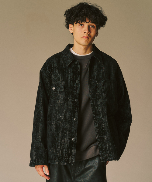 417 EDIFICE（フォーワンセブンエディフィス） カバーオール ベロア