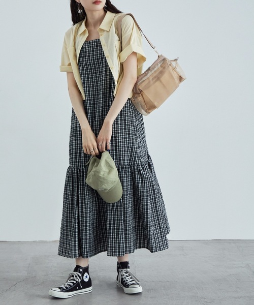 「etoll.」 キャミソールワンピース M ネイビー レディース_画像3