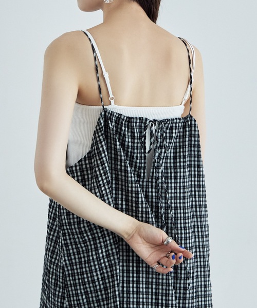 「etoll.」 キャミソールワンピース M ネイビー レディース_画像7