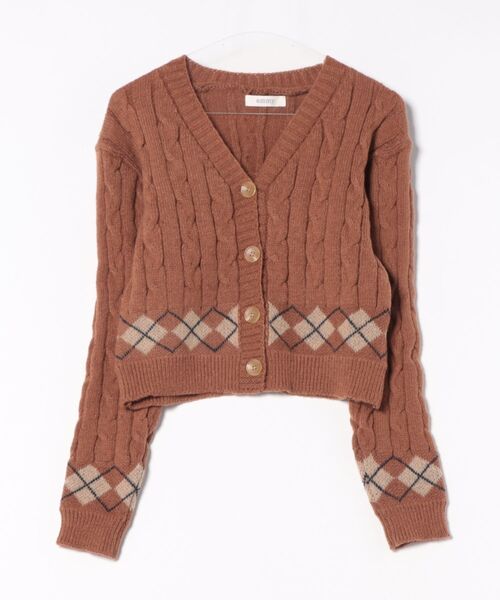 カーディガン 「 ammy. / エイミードット 」 レトロ アーガイル