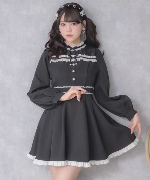 ダブスタでかリボンワンピ♡ ボリュームタフタリボンワンピース | DRESS | OBLI