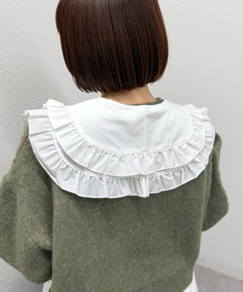 w closet（ダブルクローゼット） つけ襟 付け襟 フリルBIGつけ襟