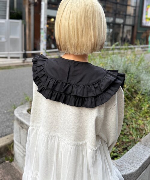 w closet（ダブルクローゼット） つけ襟 付け襟 フリルBIGつけ襟