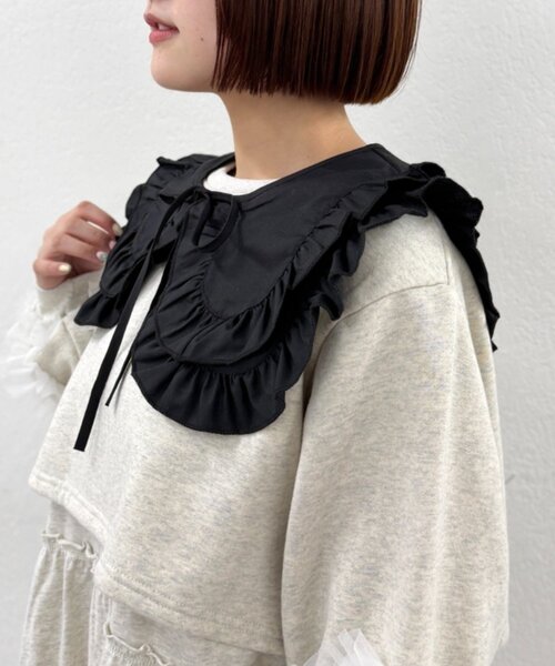 w closet（ダブルクローゼット） つけ襟 付け襟 フリルBIGつけ襟