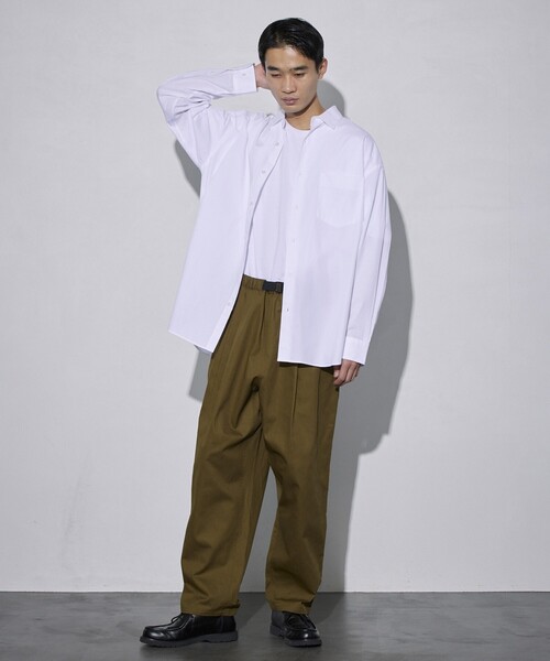 「5525Gallery」 長袖シャツ MEDIUM ベージュ メンズ_画像5