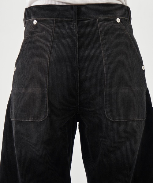 CONZ ワイドパンツ スラックス CORDUROY CURVED LEG PANTS