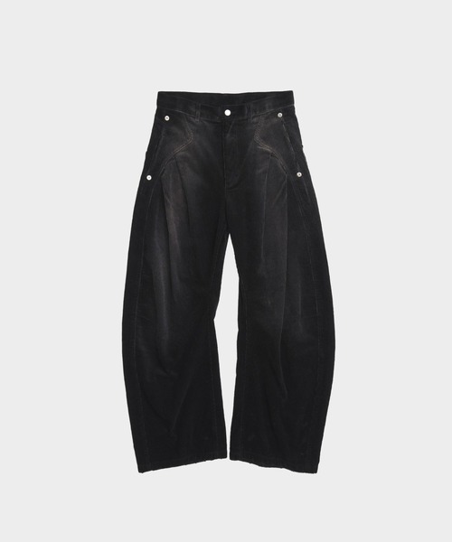 CONZ ワイドパンツ スラックス CORDUROY CURVED LEG PANTS