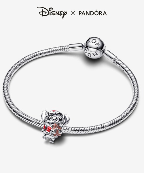 パンドラディズニーチャーム PANDORA（パンドラ） チャーム ディズニー スティッチ ホリデー