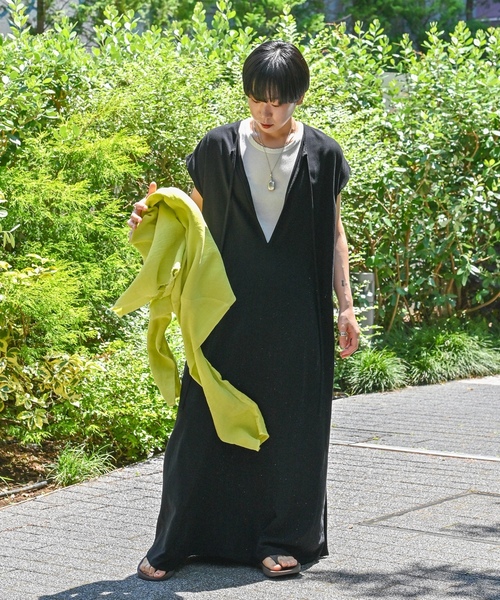 「CITYSHOP」 半袖ワンピース 36 ブラック レディース_画像4