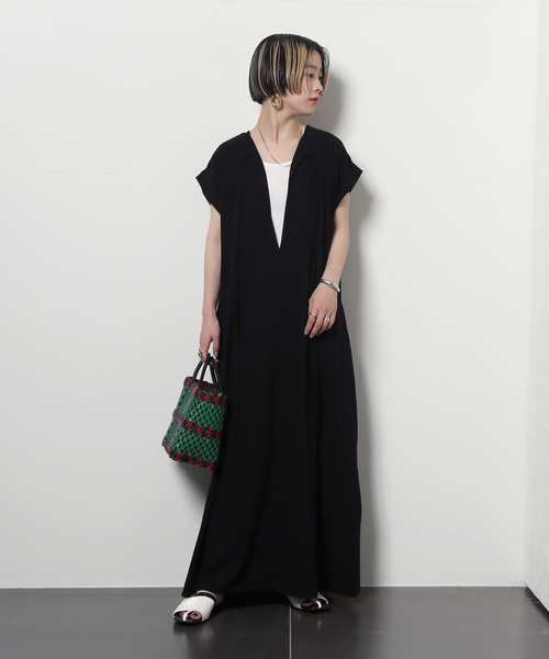 「CITYSHOP」 半袖ワンピース 36 ブラック レディース_画像9