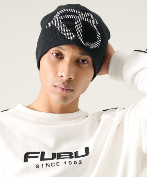 FUBU（フブ） ニット帽 ニットキャップ FUBU-Rhinestone Beanie メンズ