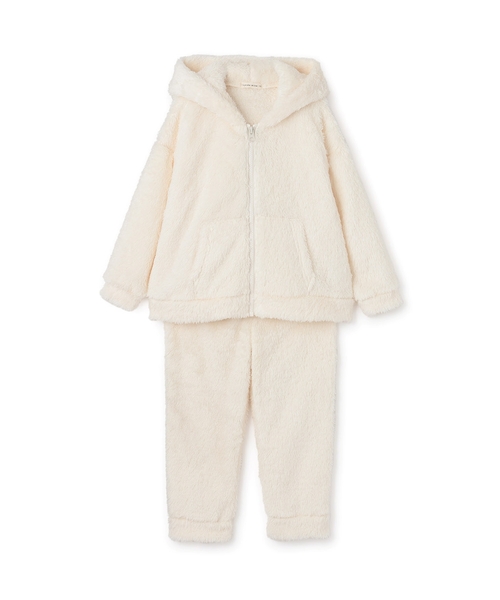 パジャマ うさぎ＆ねこパーカー＆パンツセット「子供服」「キッズ