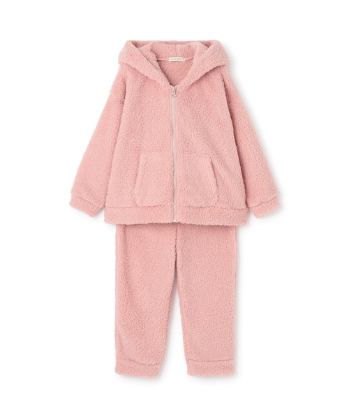 パジャマ うさぎ＆ねこパーカー＆パンツセット「子供服」「キッズ