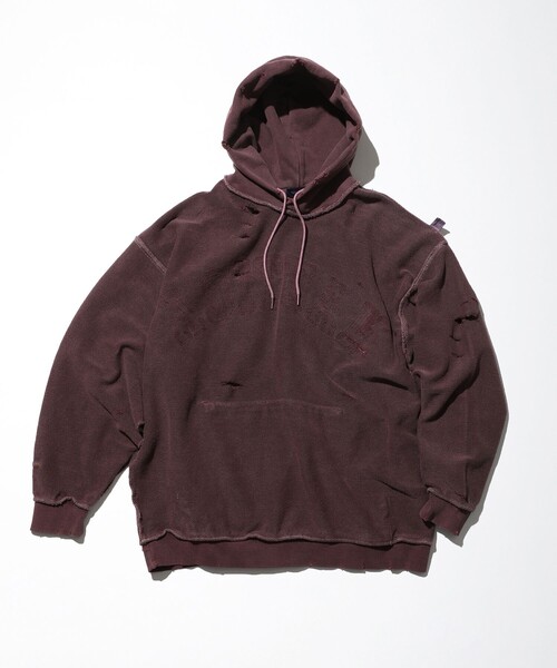 「NAUTICA」 プルオーバーパーカー LARGE ワインレッド メンズの画像
