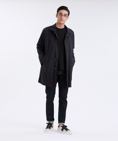 「MACKINTOSH PHILOSOPHY」 ステンカラーコート 38 ネイビー メンズ_画像3