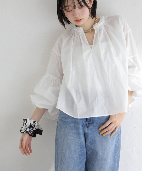 La TOTALITE（ラ トータリテ） ブラウス シャツ 「洗える」袖バルーン