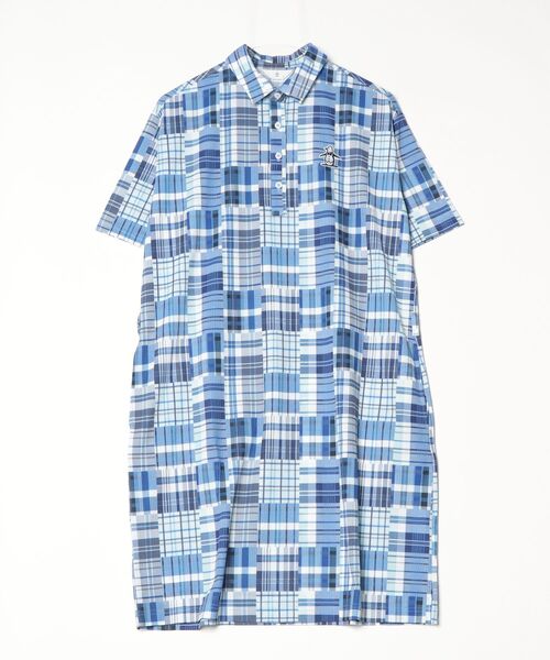 あさぶー　新品マンシングMunsingwear ワンピース チェック柄 L Munsingwear（マンシングウェア） ワンピース 半袖 マドラスチェック