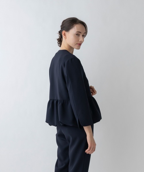 「Sono」 ノーカラージャケット 1 ベージュ レディース_画像3
