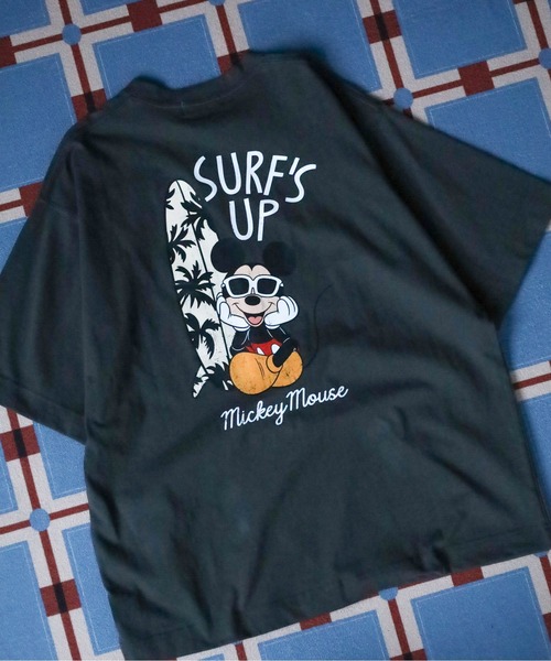 Disney（ディズニー） tシャツ ミッキーマウス プリントBIGTEE