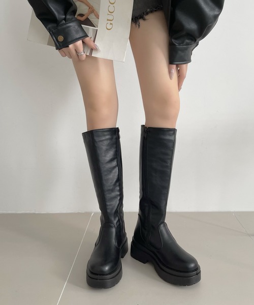 「Shoes in Closet」 ロングブーツ 3L ブラック レディース_画像3