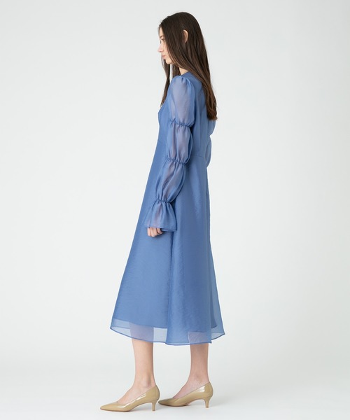 「LOULOU WILLOUGHBY」 長袖ワンピース 1 ブラック レディースの画像