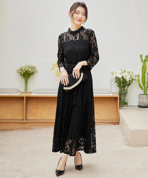 「Cinderella」 長袖ワンピース MEDIUM ブラウン レディース_画像8