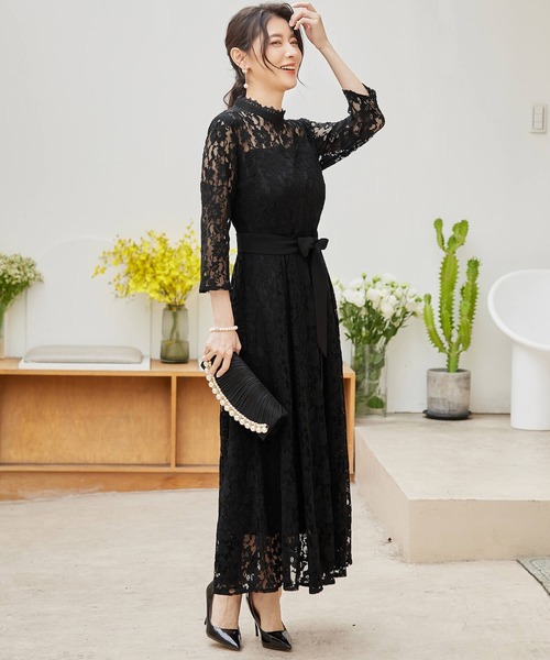 「Cinderella」 長袖ワンピース MEDIUM ブラウン レディース_画像9