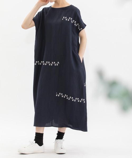 nop de nod リネンカットワーク刺繍2wayトップス nop de nod（ノップドゥノッド）の「リネンカットワーク刺繍2way