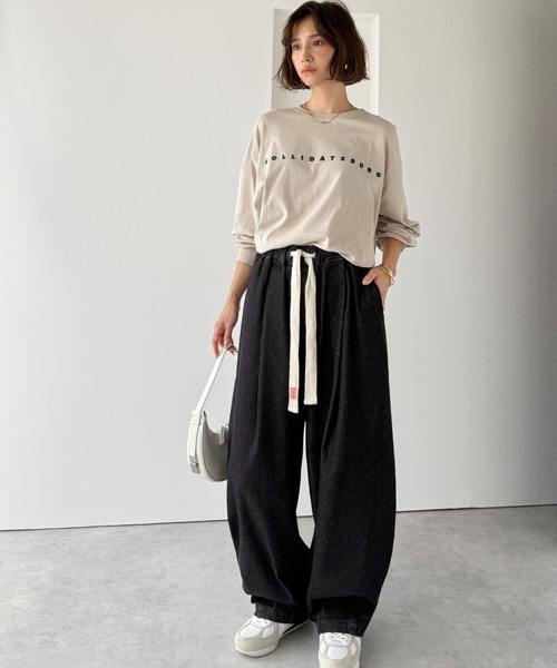 「Java」 デニムパンツ LARGE グレー レディース_画像4