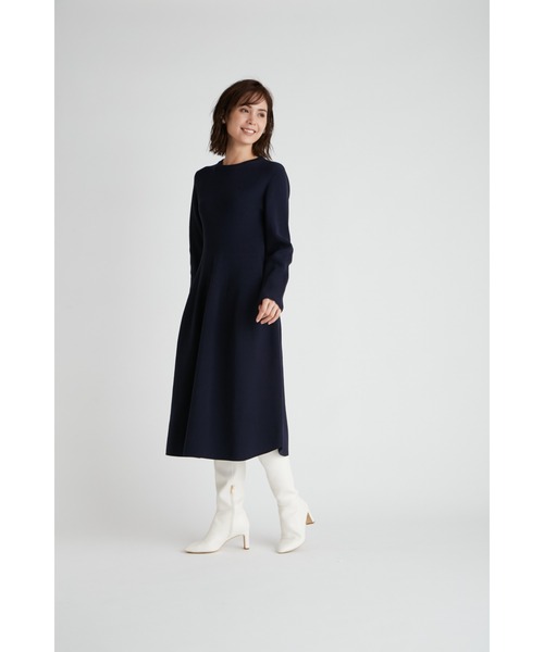 「CELFORD」 ニットワンピース 38 ネイビー レディース_画像7