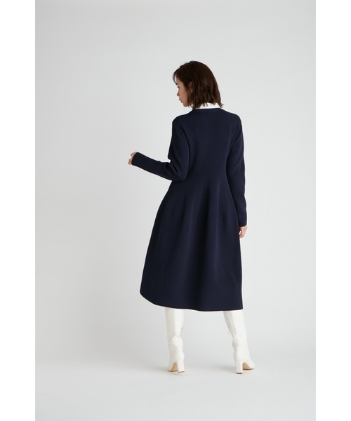 「CELFORD」 ニットワンピース 38 ネイビー レディース_画像9