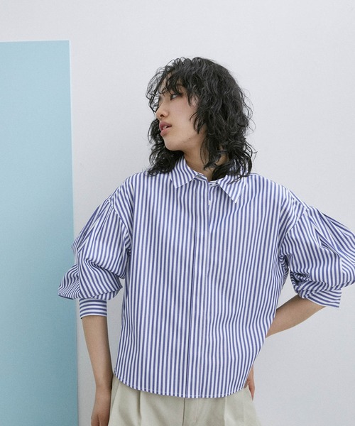 ADAM ET ROPE'（アダムエロペ） 長袖シャツ FREE ブルー レディース