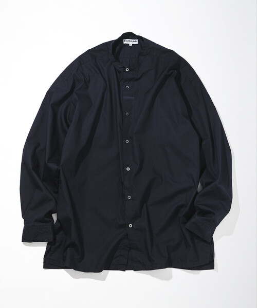 CAHLUMN（カウラム） シャツ Broadcloth Band Collar Shirt メンズ