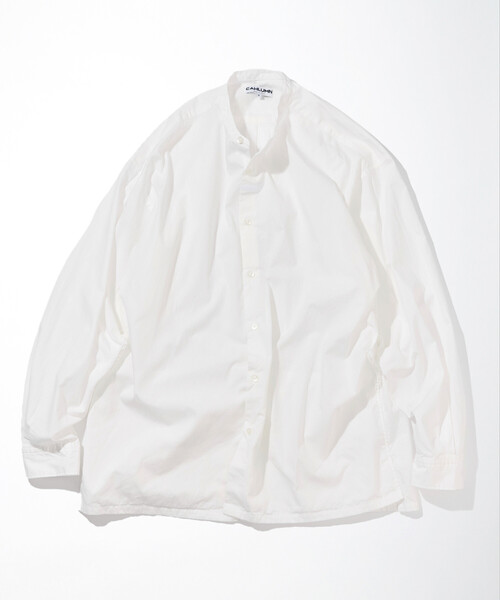 CAHLUMN（カウラム） シャツ Broadcloth Band Collar Shirt メンズ