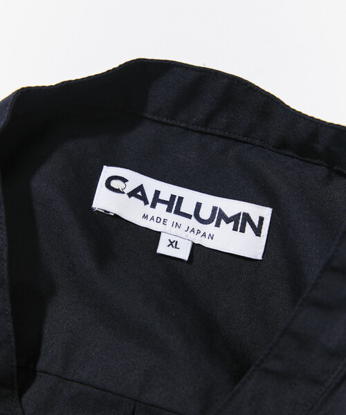 美品！CAHLUMN カウラム Broadcloth Shirt Mサイズ CAHLUMN（カウラム） シャツ Broadcloth Band Collar Shirt メンズ