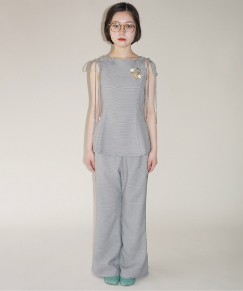 「musubore」 ブーツカットパンツ 1 ネイビー レディース_画像7