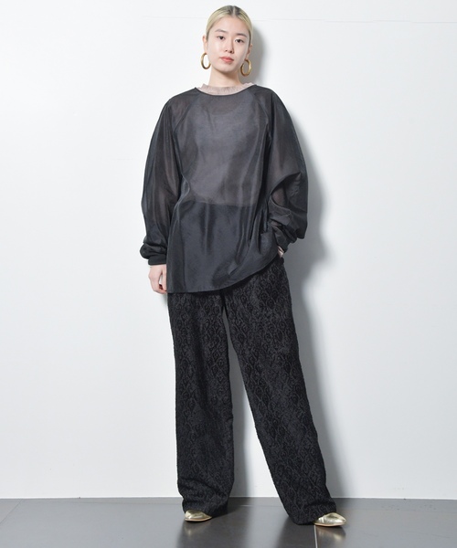 「CITYSHOP」 長袖ブラウス FREE ブラック レディース_画像5