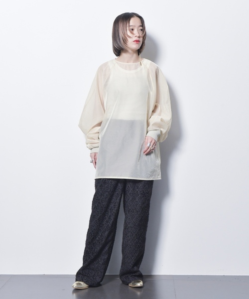 「CITYSHOP」 長袖ブラウス FREE ブラック レディース_画像10