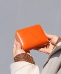 ミニ 二つ折り 二つ折り財布 財布 「本革」お...の詳細画像5
