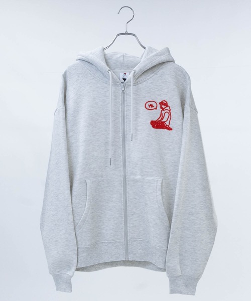 「Red Cap Girl」 ジップアップパーカー LARGE ブラック メンズ_画像8