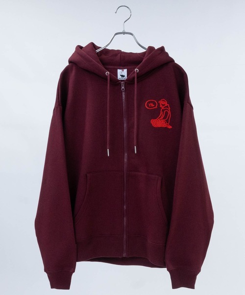 「Red Cap Girl」 ジップアップパーカー LARGE ブラック メンズ_画像9