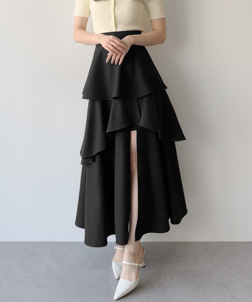 「mipiarl」 ロングスカート LARGE アイボリー レディース_画像2