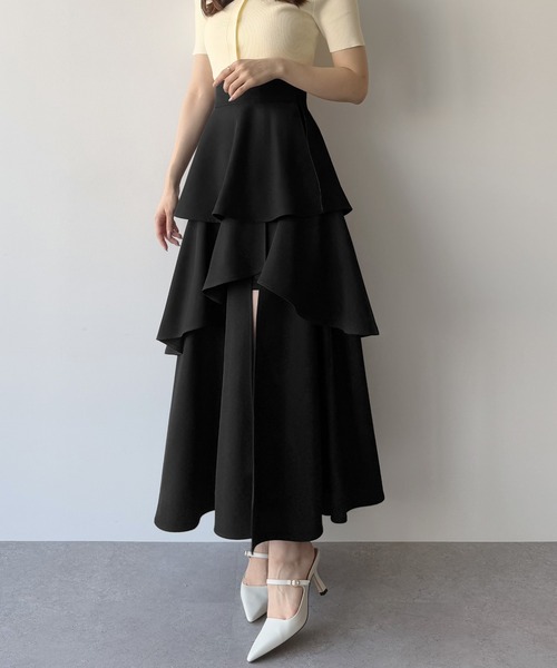 「mipiarl」 ロングスカート LARGE アイボリー レディース_画像3