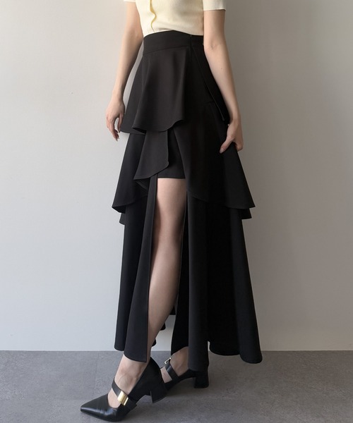 「mipiarl」 ロングスカート LARGE アイボリー レディース_画像5