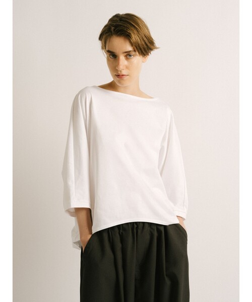 mizuiroind（ミズイロインド） tシャツ ボートネックコクーンプル