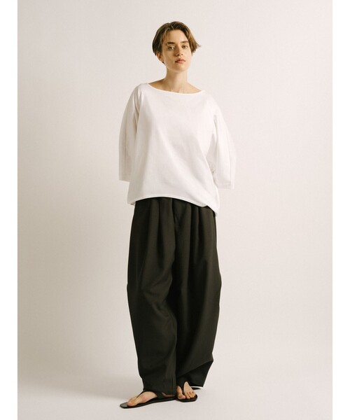 mizuiroind（ミズイロインド） tシャツ ボートネックコクーンプル 