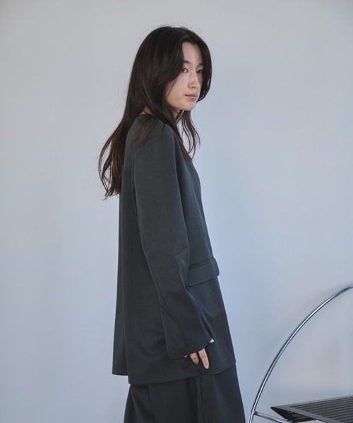 「feepur」 長袖ブラウス MEDIUM ブラック レディース_画像8